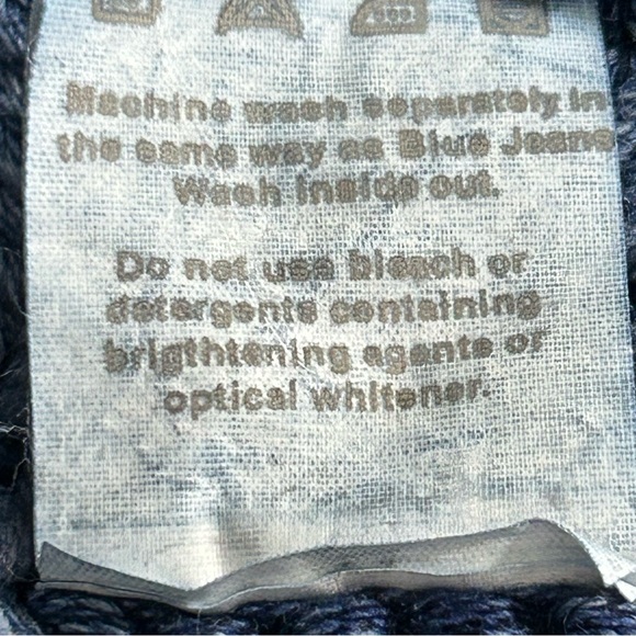 BLUE WILLI'S New Indigo Dyed Duster CARDIGAN SWEATER S Cable Knit Chunky Artsy - Picture 15 of 16